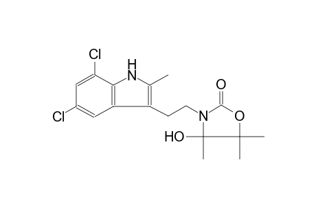 2-oxazolidinone, 3-[2-(5,7-dichloro-2-methyl-1H-indol-3-yl)ethyl]-4-hydroxy-4,5,5-trimethyl-