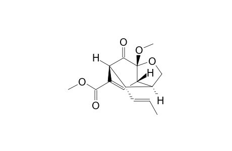 Methyl (1S*,3R*,6S*,7S*,10S*)-3-Methoxy-2-oxo-10-[(E)-1-propenyl]-4-oxatricyclo[4.3.1.0(3,7)]dec-8-en-9-carboxylate