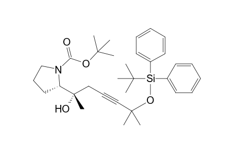 tert-Butyl (2S)-2-[(1S,5S)-5-{[tert-Butyl(diphenyl)silyl]oxy}-1-hydroxy-1,5-dimethyl-3-hexynyl]-1-pyrrolidinecarboxylate