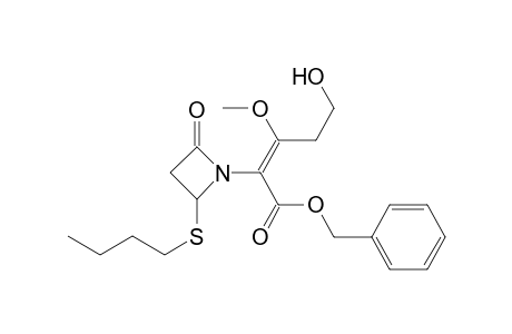 1-Azetidineacetic acid, 2-(butylthio)-.alpha.-(3-hydroxy-1-methoxypropylidene)-4-oxo-, phenylmethyl ester, (Z)-