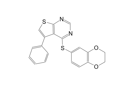 thieno[2,3-d]pyrimidine, 4-[(2,3-dihydro-1,4-benzodioxin-6-yl)thio]-5-phenyl-