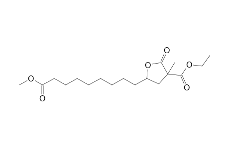 2-keto-5-(9-keto-9-methoxy-nonyl)-3-methyl-tetrahydrofuran-3-carboxylic acid ethyl ester