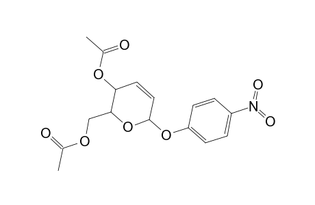 2H-Pyran-2-methanol, 3-(acetyloxy)-3,6-dihydro-6-(4-nitrophenoxy)-, acetate (ester)