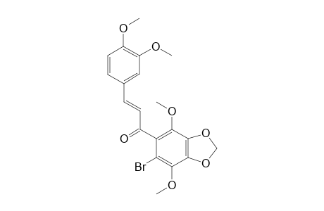 (2E)-1-(6-Bromo-7-methoxy-4-methoxy-2H-1,3-benzodioxol-5-yl)-3-(3,4-dimethoxyphenyl)prop-2-en-1-one
