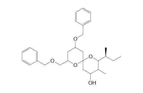 (2R,3R,4R,6S,8S,10S)-10-benzyloxy-8-benzyloxymethyl-2-[(S)-1-methylpropyl-3-methyl-1,7-dioxaspiro[5.5]undecan-4-ol