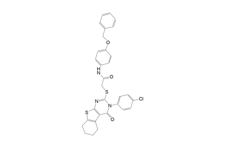 N-[4-(benzyloxy)phenyl]-2-{[3-(4-chlorophenyl)-4-oxo-3,4,5,6,7,8-hexahydro[1]benzothieno[2,3-d]pyrimidin-2-yl]sulfanyl}acetamide