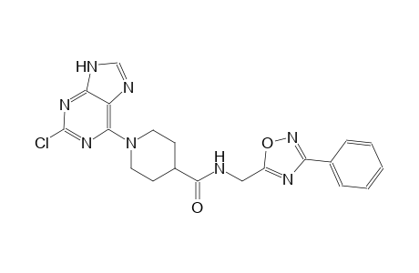 4-piperidinecarboxamide, 1-(2-chloro-9H-purin-6-yl)-N-[(3-phenyl-1,2,4-oxadiazol-5-yl)methyl]-