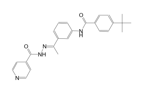 4-tert-butyl-N-{3-[(1E)-N-isonicotinoylethanehydrazonoyl]phenyl}benzamide