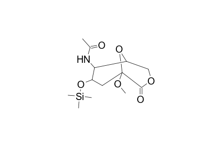 Acetamide, N-[1-methoxy-2-oxo-7-[(trimethylsilyl)oxy]-3,9-dioxabicyclo[3.3.1]non-6-yl]-