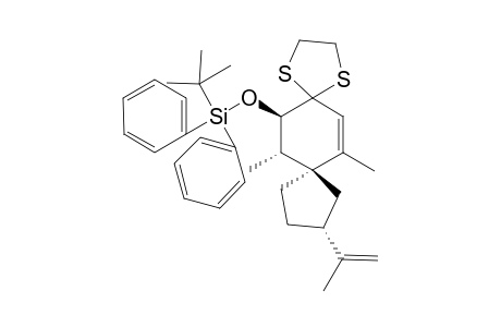 (2RS,5SR,9RS,10SR)-9-tert-Butyldiphenylsiloxy-2-isopropenyl-6,10-dimethylspiro[4.5]dec-6-en-8-one ethylene dithioacetal