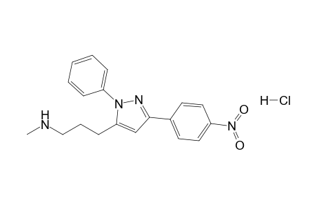 3-(4-Nitrophenyl)-1-phenyl-5-(3-methylamino)propylpyrazole hydrochloride salt