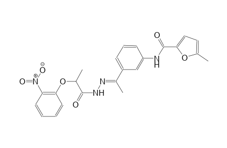 5-methyl-N-(3-{(1E)-N-[2-(2-nitrophenoxy)propanoyl]ethanehydrazonoyl}phenyl)-2-furamide