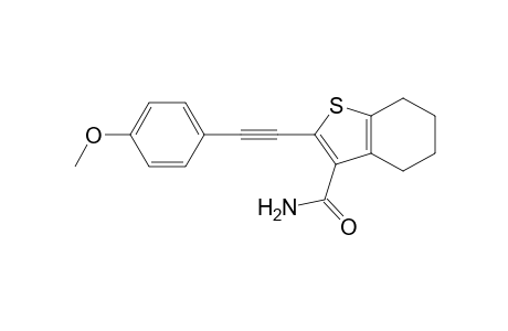 2-((4-Methoxyphenyl)ethynyl)-4,5,6,7-tetrahydrobenzo[b]thiophene-3-carboxamide