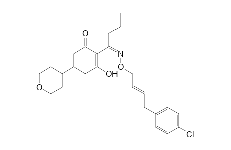 2-Cyclohexen-1-one, 2-[1-[[[4-(4-chlorophenyl)-2-butenyl]oxy]imino]butyl]-3-hydroxy-5-(tetrahydro-2H-pyran-4-yl)-, (?,E)-