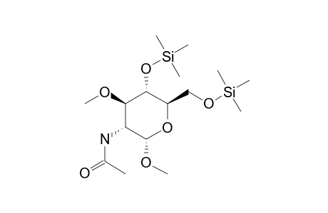 Methyl 2-acetamido-2-deoxy-3-o-methyl-.alpha.-D-galactopyranoside, 2tms derivative