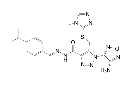 1-(4-amino-1,2,5-oxadiazol-3-yl)-N'-[(E)-(4-isopropylphenyl)methylidene]-5-{[(4-methyl-4H-1,2,4-triazol-3-yl)sulfanyl]methyl}-1H-1,2,3-triazole-4-carbohydrazide