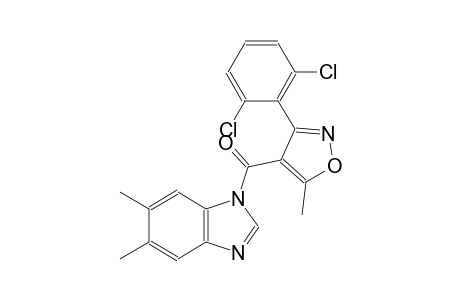 1-{[3-(2,6-dichlorophenyl)-5-methyl-4-isoxazolyl]carbonyl}-5,6-dimethyl-1H-benzimidazole