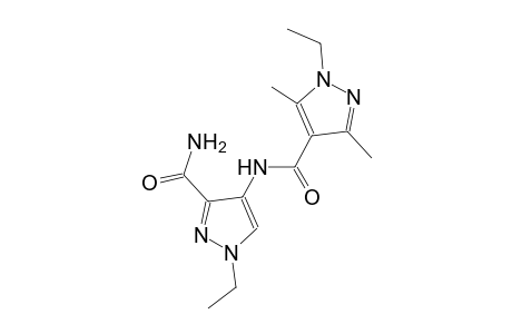 1-ethyl-4-{[(1-ethyl-3,5-dimethyl-1H-pyrazol-4-yl)carbonyl]amino}-1H-pyrazole-3-carboxamide