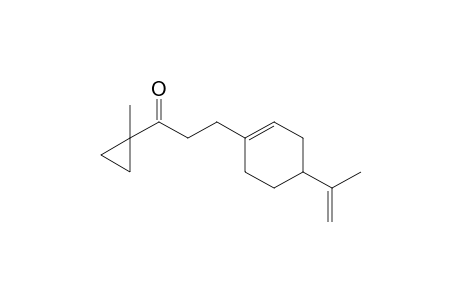 1-(1-Methylcyclopropyl)-3-(4-prop-1-en-2-ylcyclohexen-1-yl)propan-1-one
