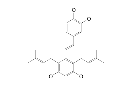 Artochamin F [(E)-4-[3,5-Dihydroxy-2,6-bis(3-methylbut-2-enyl)styryl]benzene-1,2-diol]