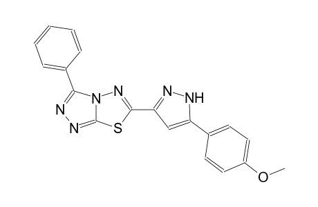 [1,2,4]triazolo[3,4-b][1,3,4]thiadiazole, 6-[5-(4-methoxyphenyl)-1H-pyrazol-3-yl]-3-phenyl-