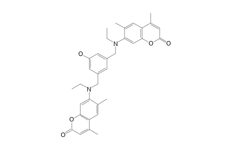 3,5-BIS-[N-(4,6-DIMETHYL-7-ETHYLAMINOCOUMARIN)-METHYL]-PHENOL