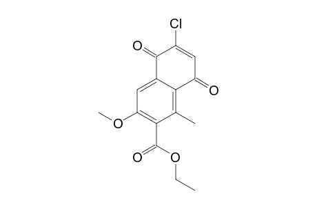 2-Naphthalenecarboxylic acid, 6-chloro-5,8-dihydro-3-methoxy-1-methyl-5,8-dioxo-, ethyl ester
