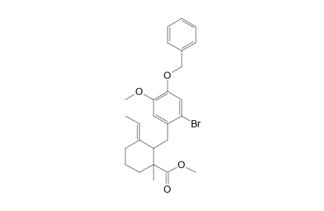 2-(2-Bromo-4-benzyloxy-5-methoxybenzyl)-3-ethylidene-1-methylcyclohexanecarboxylic acid methyl ester