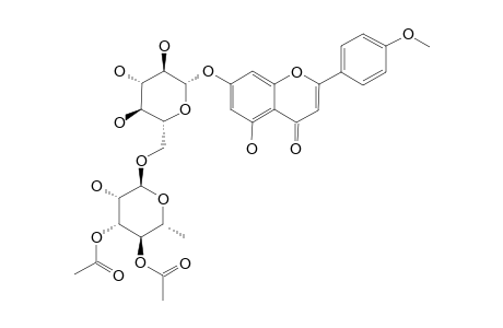 PEREGRINUMIN-C;ACACETIN-7-O-(3,4-O-DIACETYL-ALPHA-L-RHAMNOPYRANOSYL)-(1->6)-BETA-D-GLUCOPYRANOSIDE