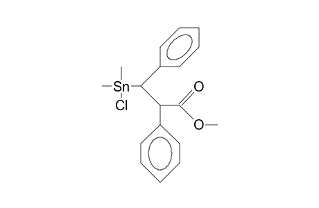 3-(Chloro-dimethylstannyl)-2,3-diphenyl-propanoic acid, methyl ester, isomer A