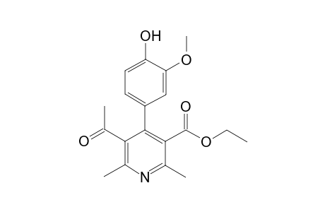 Ethyl 5-acetyl-4-(4'-hydroxy-3'-methoxyphenyl)-2,6-dimethylpyridine-3-carboxylate