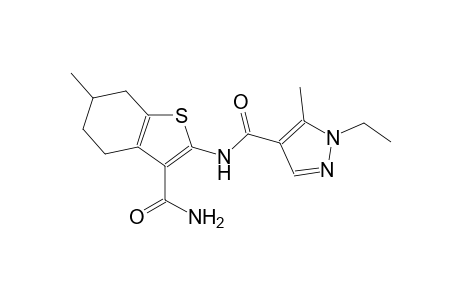 N-[3-(aminocarbonyl)-6-methyl-4,5,6,7-tetrahydro-1-benzothien-2-yl]-1-ethyl-5-methyl-1H-pyrazole-4-carboxamide