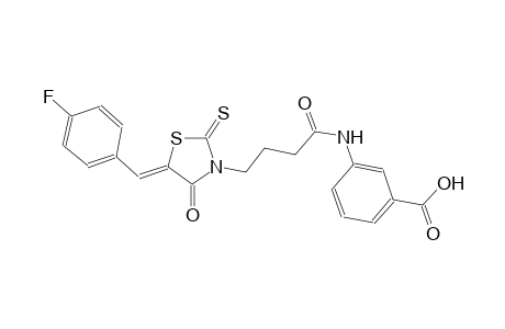 benzoic acid, 3-[[4-[(5Z)-5-[(4-fluorophenyl)methylene]-4-oxo-2-thioxothiazolidinyl]-1-oxobutyl]amino]-