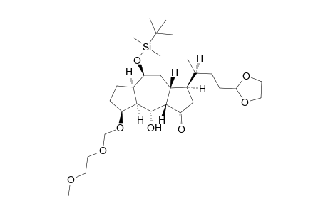 (1R,3aR,4S,4aR,5S,7aR,8S)-8-[(tert-Butyldimethyl)siloxy]-1-[3-(1,3-dioxolan-2-yl)-4-hydroxy-5-[(2-methoxyethoxy)methoxy]-(1S)-1-(methyl)propyl]-2,3a,4,4a,5,6,7,7a,8,9,9a-undecahydro-1H-cyclopent[f]azulene-3-one