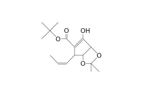 2S-T-Butoxycarbonyl-4S,5S-isopropylidenedioxy-3R-(Z)-propenyl-1-cyclopentenol