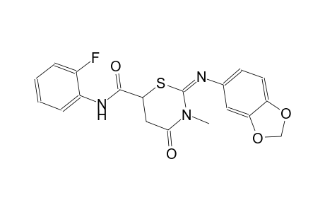 2H-1,3-thiazine-6-carboxamide, 2-(1,3-benzodioxol-5-ylimino)-N-(2-fluorophenyl)tetrahydro-3-methyl-4-oxo-, (2E)-