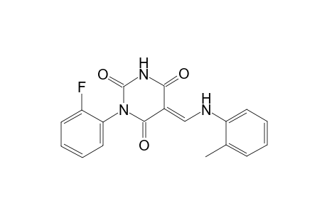 (5E)-1-(2-Fluorophenyl)-5-(2-toluidinomethylene)-2,4,6(1H,3H,5H)-pyrimidinetrione