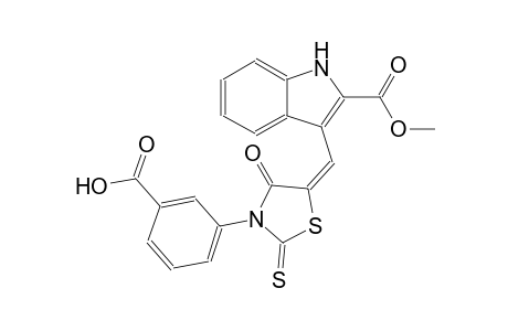 1H-indole-2-carboxylic acid, 3-[(E)-[3-(3-carboxyphenyl)-4-oxo-2-thioxo-5-thiazolidinylidene]methyl]-, methyl ester