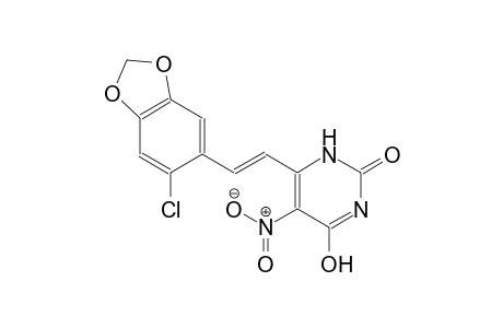 2(3H)-pyrimidinone, 4-[(E)-2-(6-chloro-1,3-benzodioxol-5-yl)ethenyl]-6-hydroxy-5-nitro-
