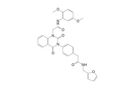 2-[4-(1-[2-(2,5-dimethoxyanilino)-2-oxoethyl]-2,4-dioxo-3(2H,4H)-quinazolinyl)phenyl]-N-(2-furylmethyl)acetamide