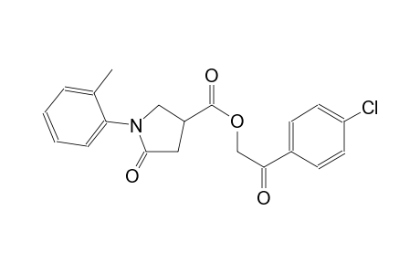 2-(4-chlorophenyl)-2-oxoethyl 1-(2-methylphenyl)-5-oxo-3-pyrrolidinecarboxylate