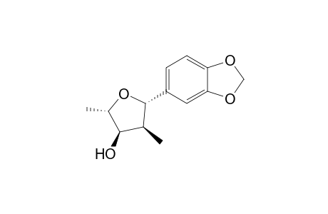 (2S*,3S*,4R*,5S*)-2-(3,4-Methylenedioxyphenyl)-3,5-dimethyltetrahydrofuran-4-ol