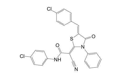 (2Z,5Z)-2-[5-(4-Chlorobenzylidene)-4-oxo-3-phenyl-thiazolidin-2-ylidene]-N-(4-chlorophenyl)-2-cyanoacetamide