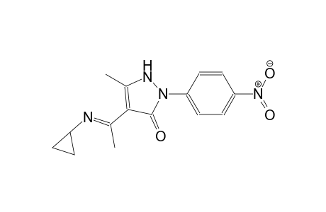 4-[(1E)-N-cyclopropylethanimidoyl]-5-methyl-2-(4-nitrophenyl)-1,2-dihydro-3H-pyrazol-3-one