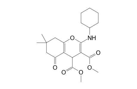 2-(cyclohexylamino)-5-keto-7,7-dimethyl-6,8-dihydro-4H-chromene-3,4-dicarboxylic acid dimethyl ester