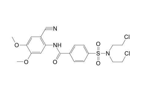 Benzamide, 4-[[bis(2-chloroethyl)amino]sulfonyl]-N-(2-cyano-4,5-dimethoxyphenyl)-