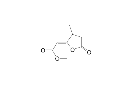 Acetic acid, (dihydro-3-methyl-5-oxo-2(3H)-furanylidene)-, methyl ester, (Z)-