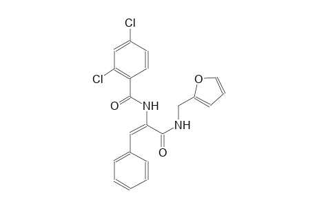 2,4-dichloro-N-((E)-1-{[(2-furylmethyl)amino]carbonyl}-2-phenylethenyl)benzamide