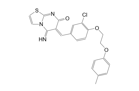 (6Z)-6-{3-chloro-4-[2-(4-methylphenoxy)ethoxy]benzylidene}-5-imino-5,6-dihydro-7H-[1,3]thiazolo[3,2-a]pyrimidin-7-one