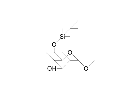 Methyl 2,4-dideoxy-2,4-di-C-methyl-6-O-(dimethyl-tert-butylsilyl)-A-D-talopyranoside